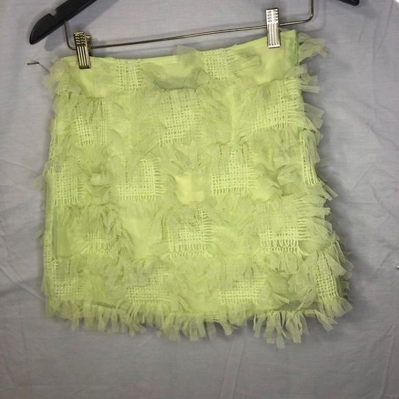 Asos Edition Women's Yellow Textured Mesh Mini Skirt Size 2 NWT - Picture 13 of 14